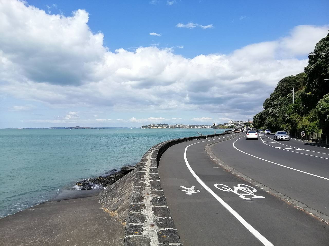 Tamaki Drive Cycleway Auckland harbour front