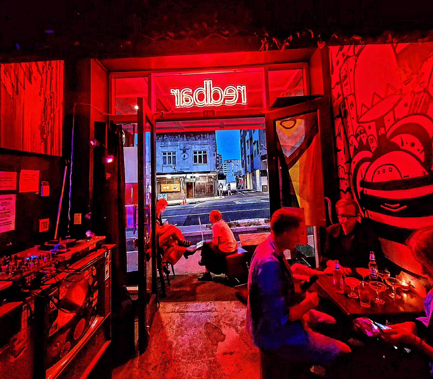 Red Bar Pitt Street K Road Auckland cocktail bar mural