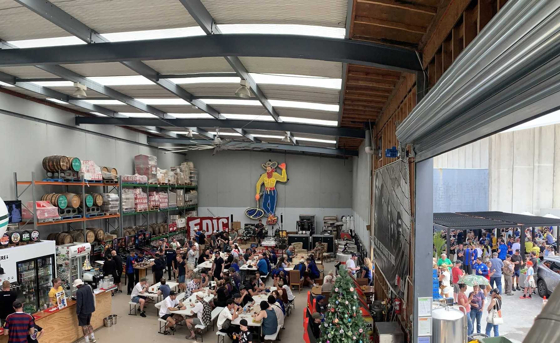 Epic Beer Company Neilson Street Onehunga Auckland brewery taproom pizza pinball arcade